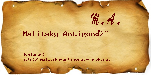 Malitsky Antigoné névjegykártya